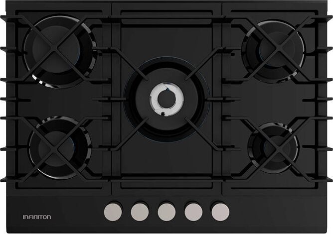 INFINITON Placa de Gas INFINITON 75CRGASG56 (Gas Butano-propano - 70 cm - Negro) INFINITON Placa de Gas INFINITON 75CRGASG56 (Gas Butano-propano - 70 cm - Negro)