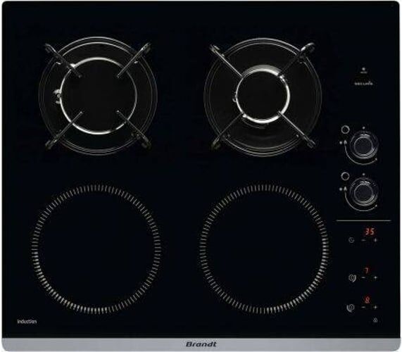 Brandt Placa de Gas e Inducción BRANDT BPI6413BM (Eléctrica y Gas natural - 51 cm - Negro) Brandt Placa de Gas e Inducción BRANDT BPI6413BM (Eléctrica y Gas natural - 51 cm - Negro)