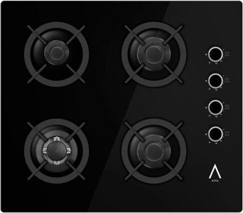 Alpha Placa de Gas ALPHA Urano C Cristal (Gas Butano-propano - 60 cm - Negro) Alpha Placa de Gas ALPHA Urano C Cristal (Gas Butano-propano - 60 cm - Negro)