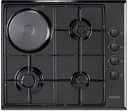OCEANIC Placa de Gas y foco eléctrico OCEANIC OCEACTM3G1EB (Eléctrica y Gas BP - cm - Negro) OCEANIC Placa de Gas y foco eléctrico OCEANIC OCEACTM3G1EB (Eléctrica y Gas BP - cm - Negro)