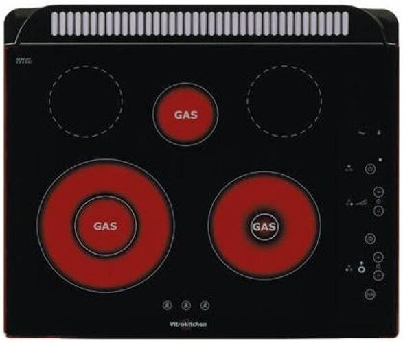 VITROKITCHEN Placa de Gas VITROKITCHEN 301TGN (Gas Butano-propano - 58.4 cm - Negro)