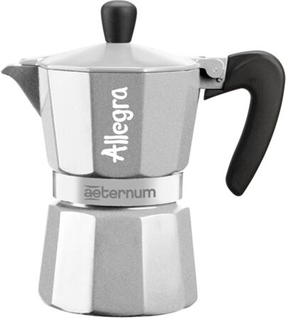 AETERNUM Cafetera Italiana AETERNUM ALLEGRA 3 TZ SILVER AETERNUM Cafetera Italiana AETERNUM ALLEGRA 3 TZ SILVER