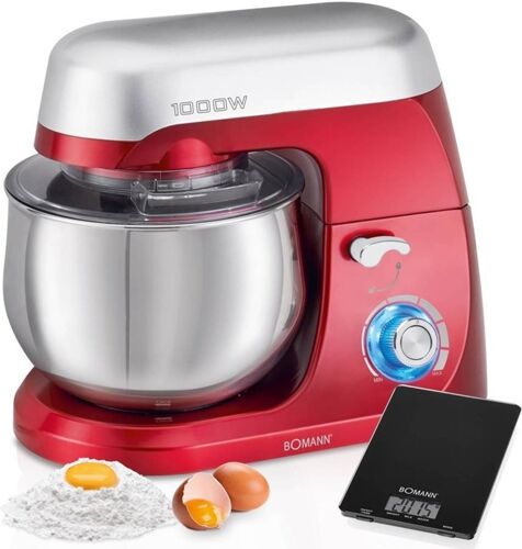 BOMANN Amasadora BOMANN KM 6009 Rojo (Variável velocidades - 1000 W - Bol: 5 L) BOMANN Amasadora BOMANN KM 6009 Rojo (Variável velocidades - 1000 W - Bol: 5 L)