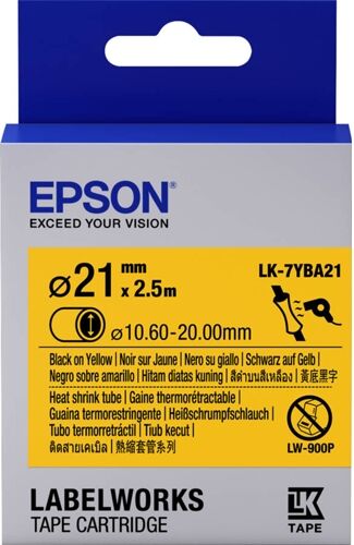 Epson Cartucho de etiquetas tubo termo retractil EPSON LK-7YBA21 - C53S657904 Epson Cartucho de etiquetas tubo termo retractil EPSON LK-7YBA21 - C53S657904