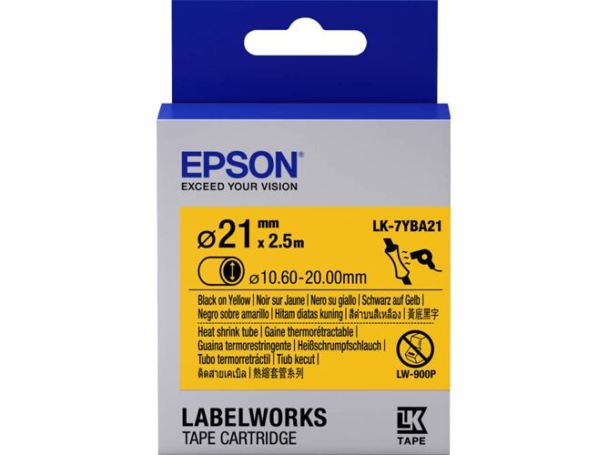 Epson Cartucho de etiquetas tubo termo retractil EPSON LK-7YBA21 - C53S657904