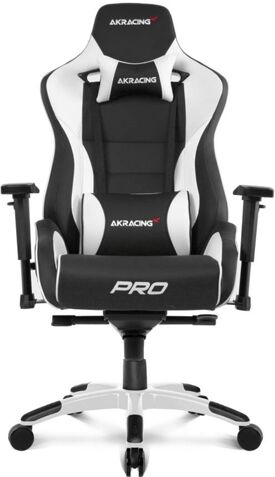 AKRACING Silla Gaming AKRACING Pro (Hasta 150 kg - Elevador a Gas Clase 4 - Blanco)