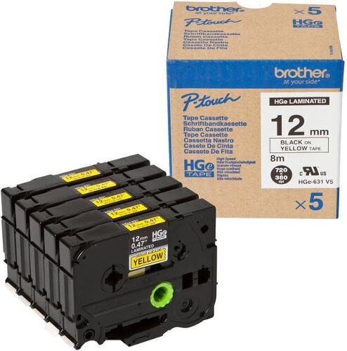 Brother Pack cinta de etiquetas BROTHER HGE631V5 Brother Pack cinta de etiquetas BROTHER HGE631V5
