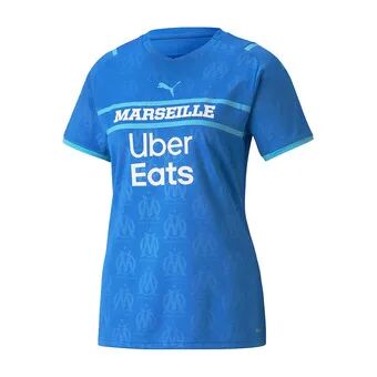 Puma OM THIRD 2021/2022 - Camiseta mujer electric blue lemonade/blue atoll