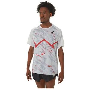 Asics CJ-LINE LIGHT SS - Camiseta hombre glacier grey/electric red