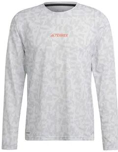 Adidas TRAIL LS GFX - Camiseta hombre white/gretwo