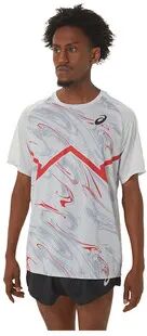 Asics CJ-LINE LIGHT SS - Camiseta hombre glacier grey/electric red