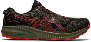 Asics FUJI LITE 3 - Zapatillas trail hombre mantle green/cherry tomato