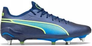 Puma KING ULTIMATE MSSG - Botas de fÃºtbol hombre persian blue/pro green/ultra blue