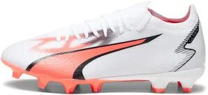 Puma ULTRA MATCH FG/AG - Botas de fÃºtbol con tacos moldeados hombre white/puma black/fire orchid