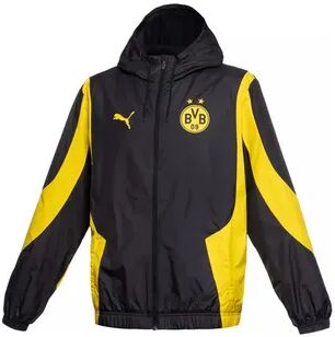 Puma BVB PREM WOV - Chaqueta hombre black/cyber yellow