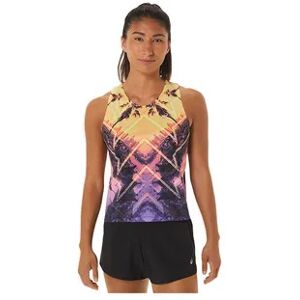 Asics MARATHON - Camiseta de tirantes mujer light orange/orange pop/amethyst