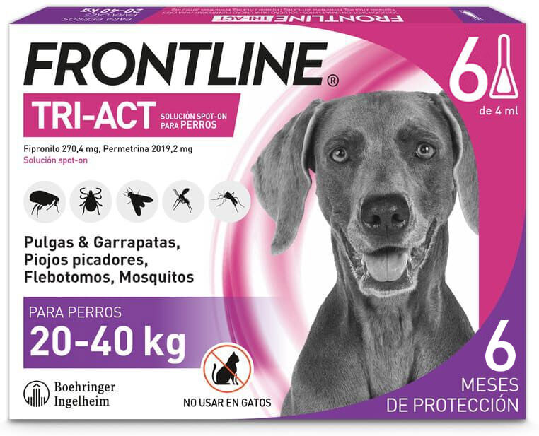 Frontline Tri-Act Pipetas Antiparasitarias para perros 20 - 40 kg