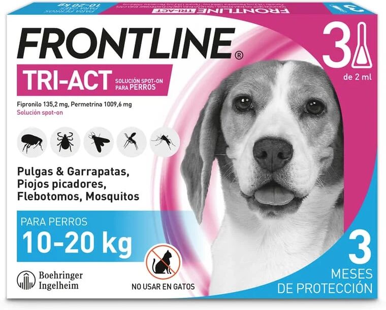 Frontline Tri-Act Pipetas Antiparasitarias para perros 10 - 20 kg