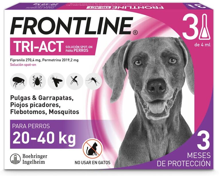 Frontline Tri-Act Pipetas Antiparasitarias para perros 20 - 40 kg