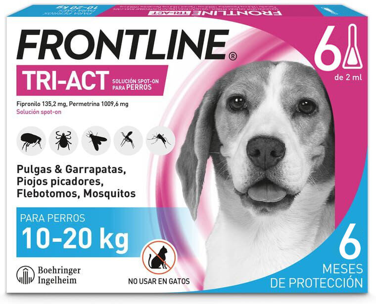 Frontline Tri-Act Pipetas Antiparasitarias para perros 10 - 20 kg