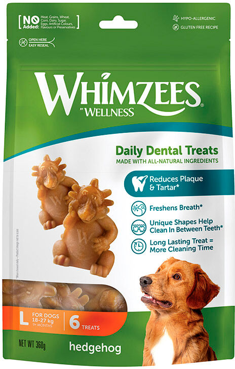 Whimzees Snacks Dentales Erizo para perros de razas grandes