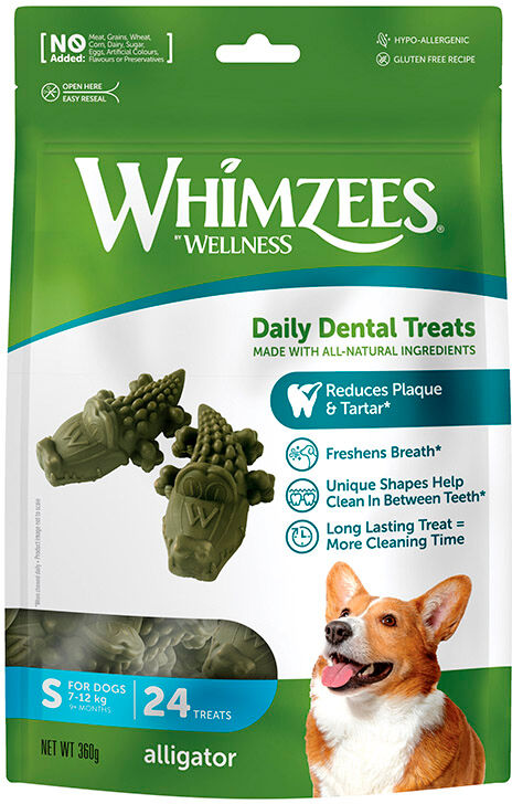 Whimzees Snacks Dentales Cocodrilo para perros de razas pequeñas