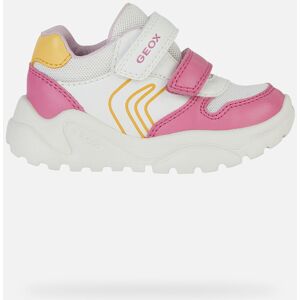 GEOX Ciufciuf Bébé Blanco/rosa Oscuro, Talla: 21 Blanco/rosa Oscuro