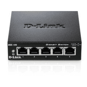 D-Link Switch - D-Link DGS-105, 5p 10/100/1000mbps, Rj45, Negro