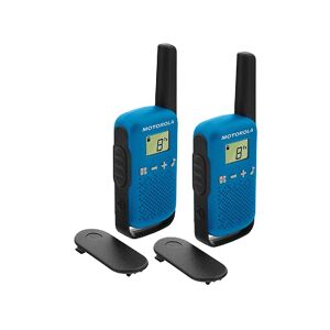 Motorola Walkie Talkies - Motorola TLKR T42, 2 Unidades, 16 Canales, LCD, Alcance 4 Km, Función Scan, AAA, Azul
