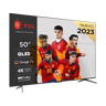 TV QLED 50" - TCL 50C645, UHD 4K, Quad Core, Smart TV, Dolby Atmos , Brushed titanium metal front