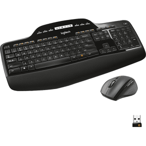 Pack Teclado + Ratón - Logitech Wireless Desktop MK710, Inalámbrico, Bluetooth, USB, Negro