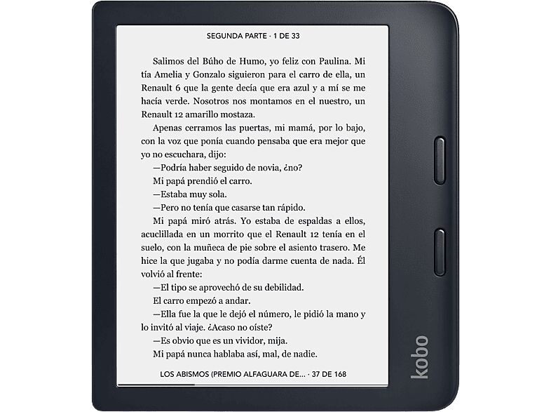 KOBO eBook - Kobo Libra 2.7" HD, y AudioBook, 32 GB, Resistente al agua, Negro