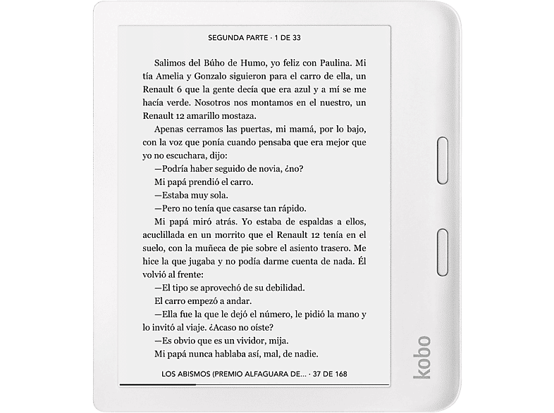 KOBO eBook - Kobo Libra 2.7" HD, y AudioBook, 32 GB, Resistente al agua, Blanco