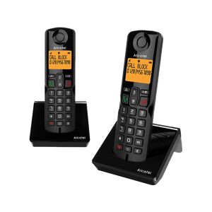 Alcatel Teléfono - Alcatel S280 Duo, Inalámbrico, Bloqueo de llamadas, Agenda para 50 contactos, Manos libres, Negro
