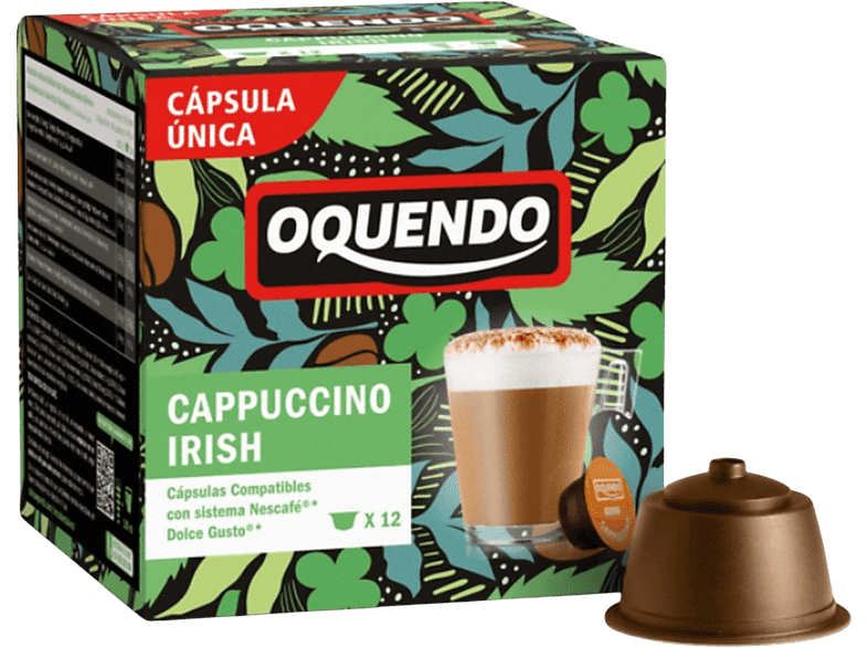 OQUENDO Cápsulas monodosis - Oquendo Cappuccino Irish, 12 Cápsulas, Con sabor a Irish Cream