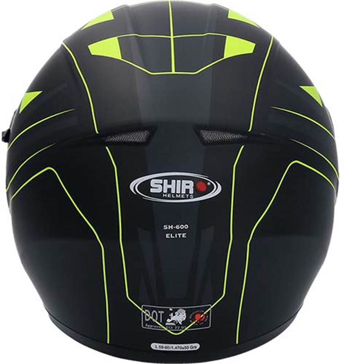 SHIRO Casco moto integral  sh600 negro/amarillo mate xl