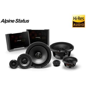 Alpine Altavoces para coche de coche 3 vías  status hi-res hd-z653s