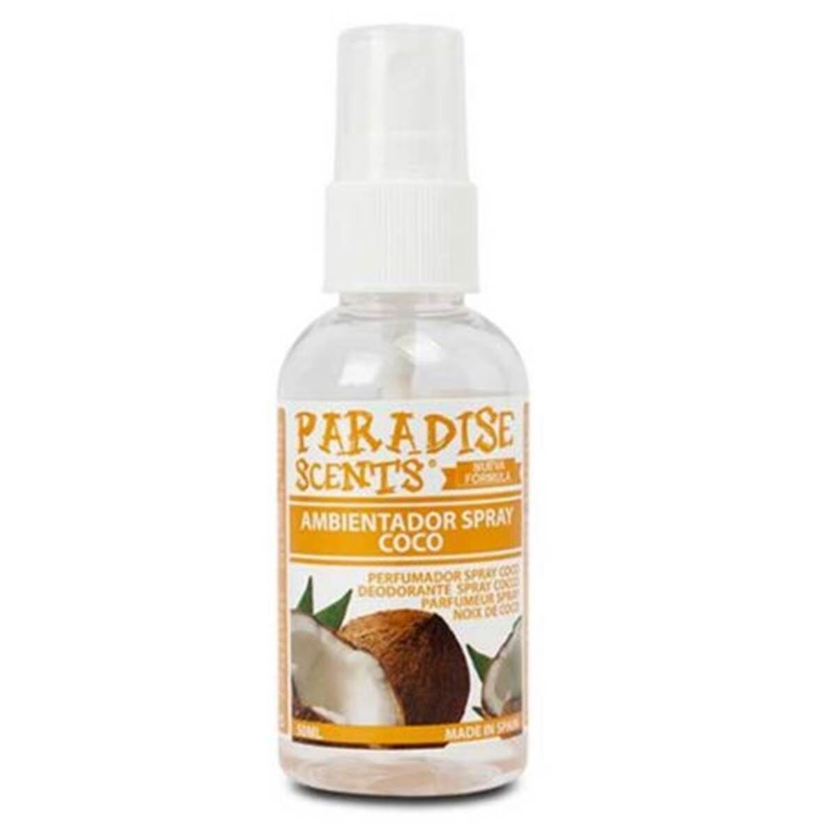 PARADISE SCENTS Ambientador coche spray Paradise coco 50 ml