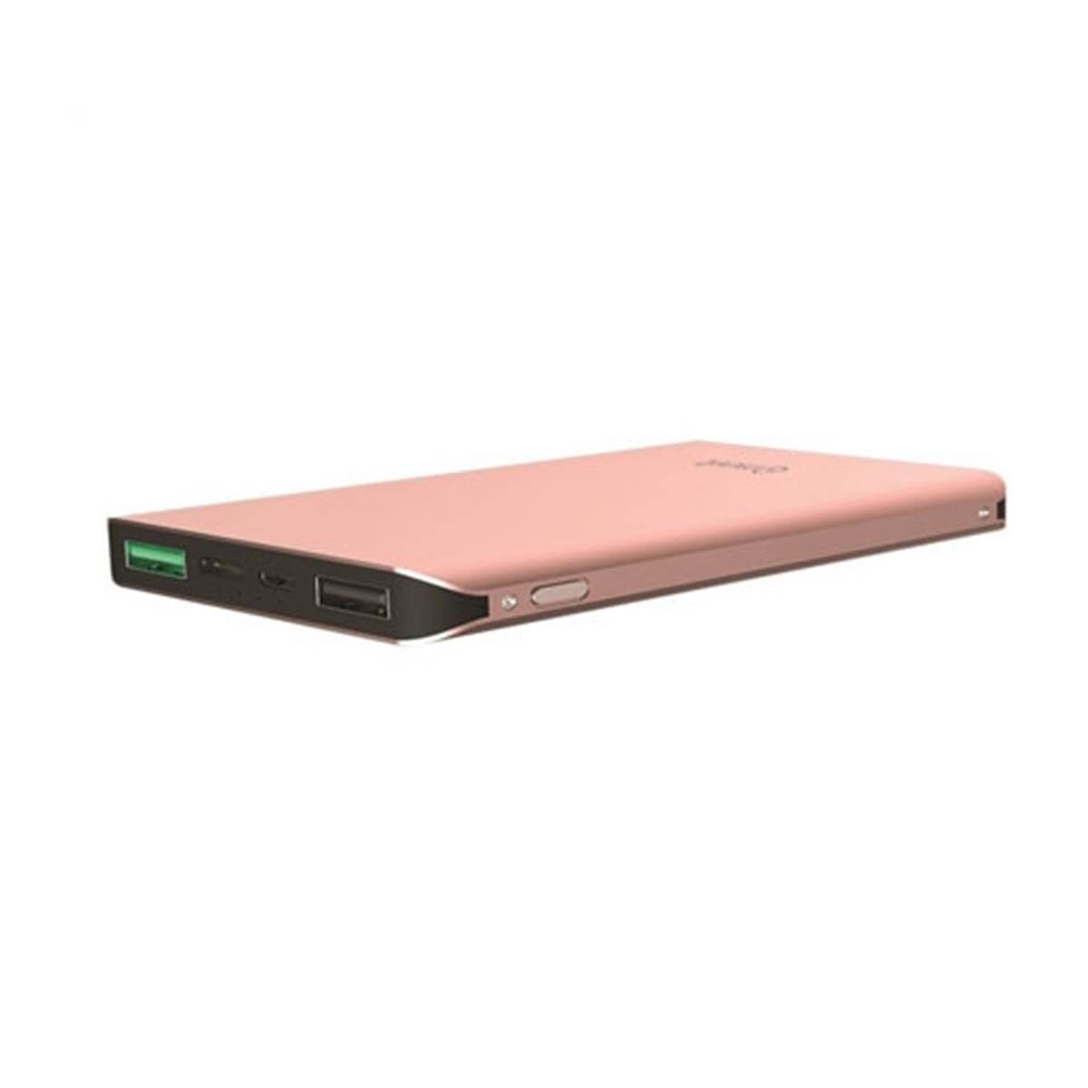 MUVIT Batería externa móvil  10000 mah multiusos 7 cargas máx. rosa
