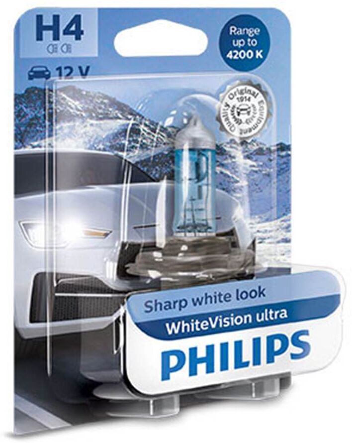 Philips Bombilla h4  whitevision ultra 12v 60w 1ud