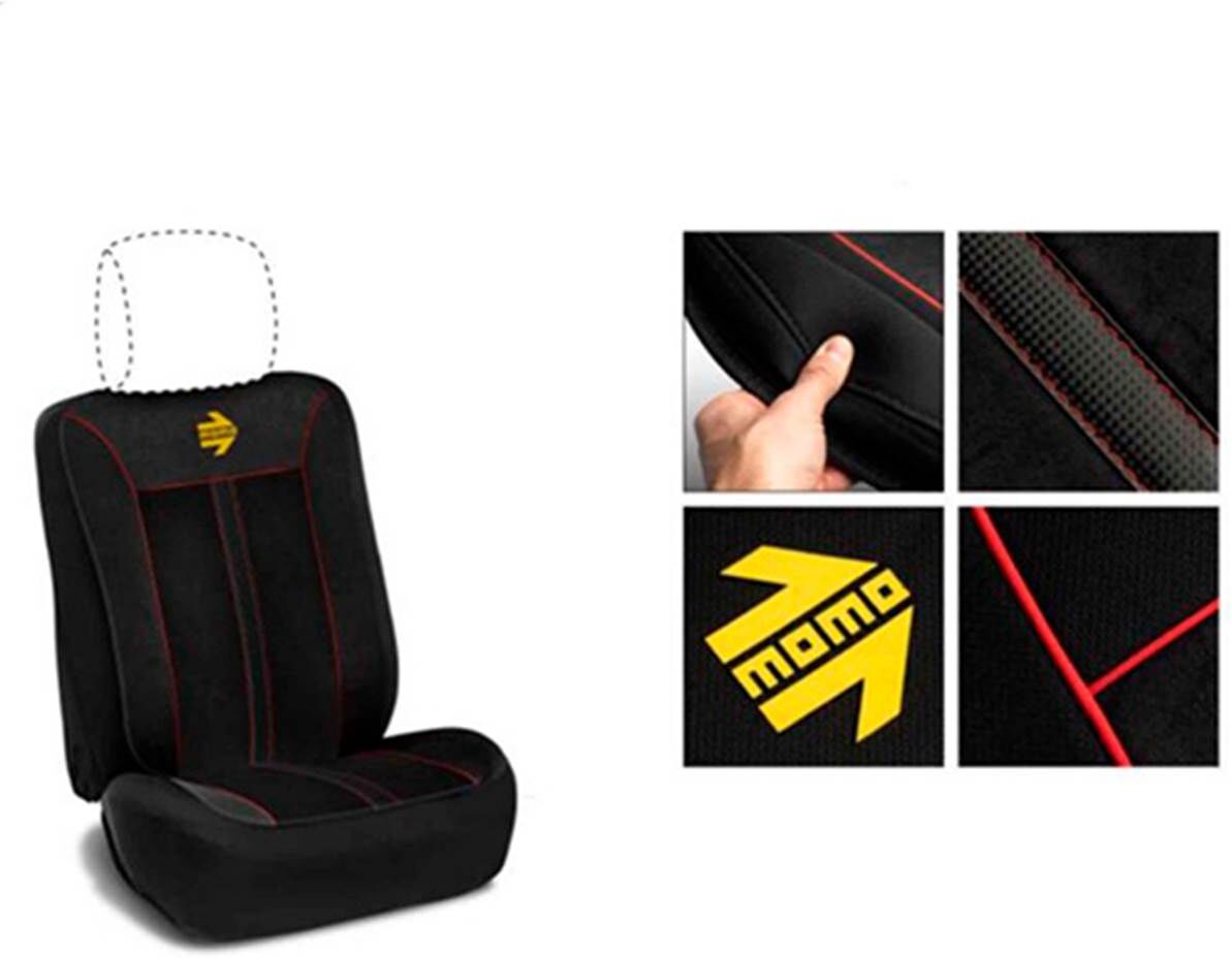 MOMO Funda asiento coche negro/rojo  street universal