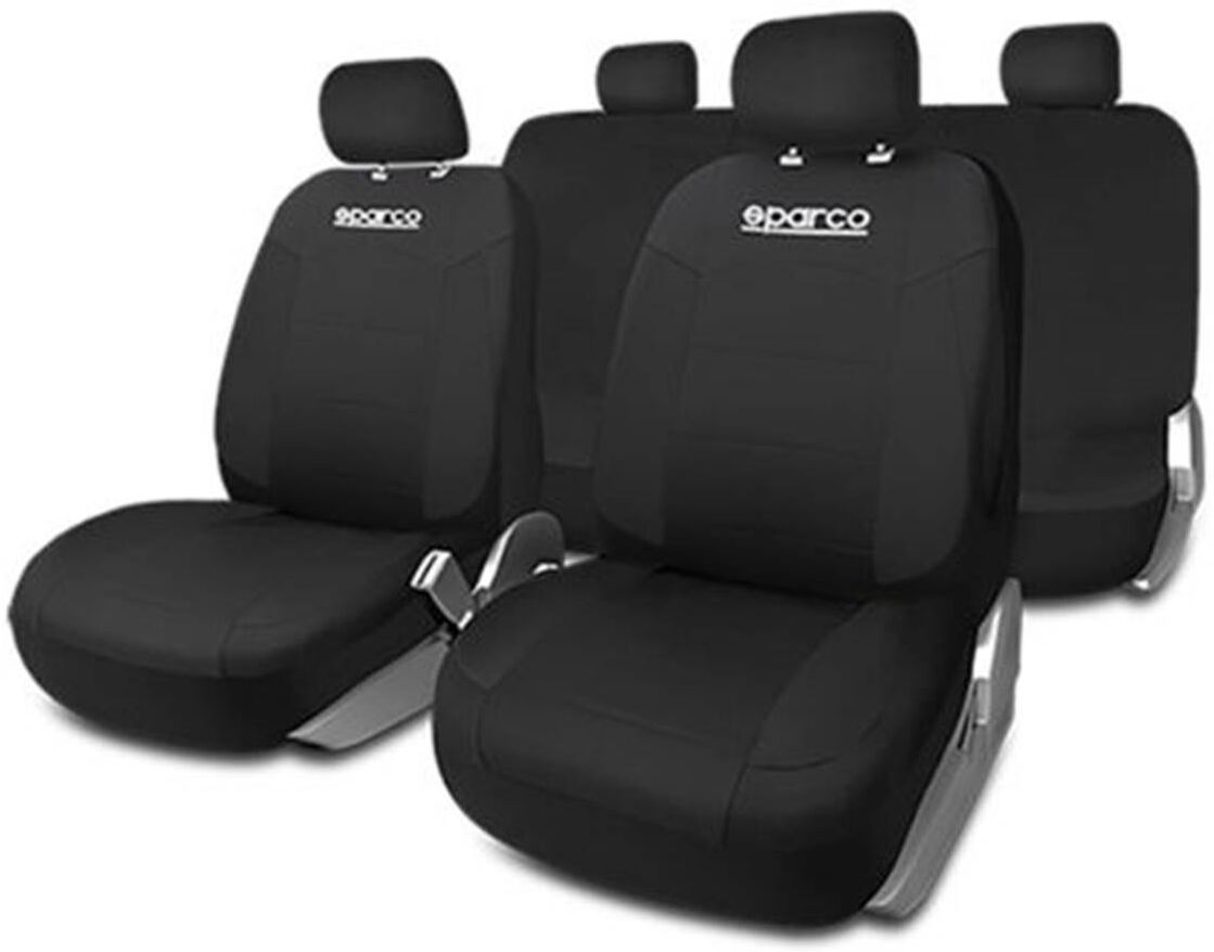 Sparco Juego completo de fundas de asiento para coche  negro strada