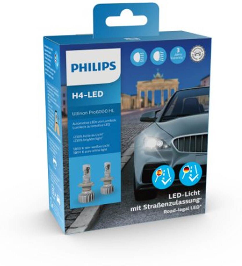 Philips Bombilla led h4   ultinon pro6000 2 uds 18w 12v