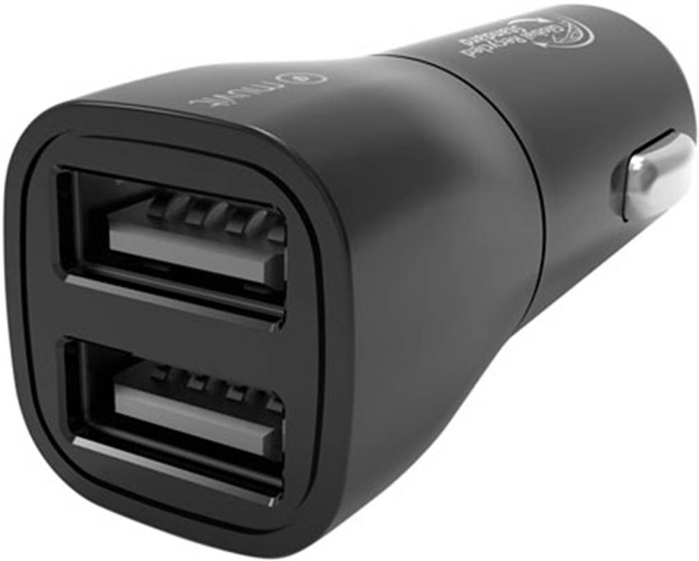 MUVIT Cargador coche  2 USB 3,4a negro