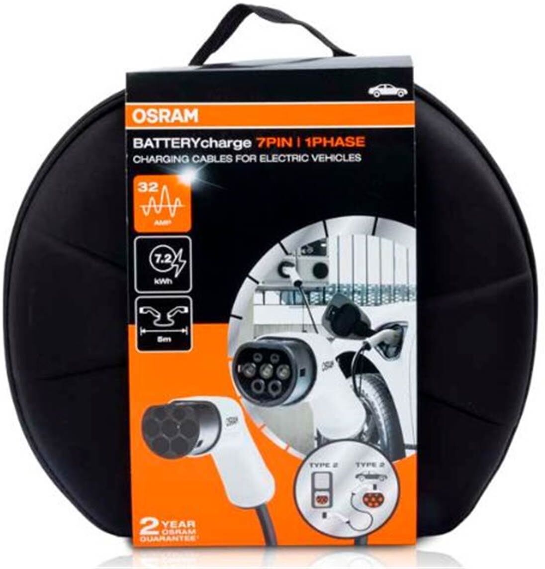 OSRAM Cable de carga ev  1 fase 32amp