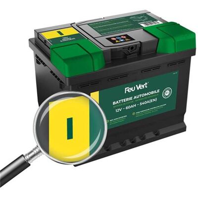 Batería de coche Feu Vert 60Ah 540A - Batería de coche Batería de coche Feu Vert 60Ah 540A - Batería de coche