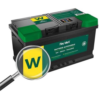 Feu Vert Batería de coche W 80ah 740a Feu Vert Batería de coche W 80ah 740a