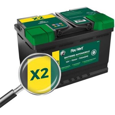 Feu Vert Batería de coche Start Stop agm X2 70ah 720a Feu Vert Batería de coche Start Stop agm X2 70ah 720a
