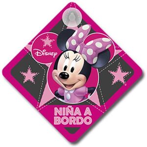 Disney Cartel niña a bordo con ventosa Minie