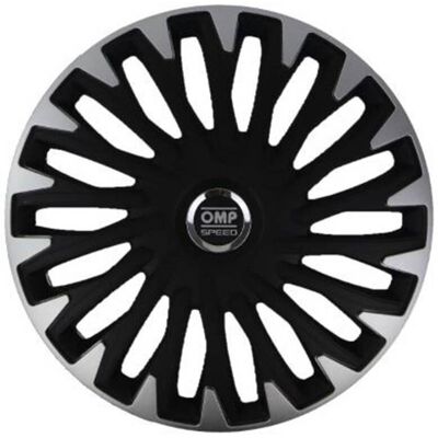 Tapacubos OMP Stinger Speed Negro Plateado 16" Tapacubos OMP Stinger Speed Negro Plateado 16"